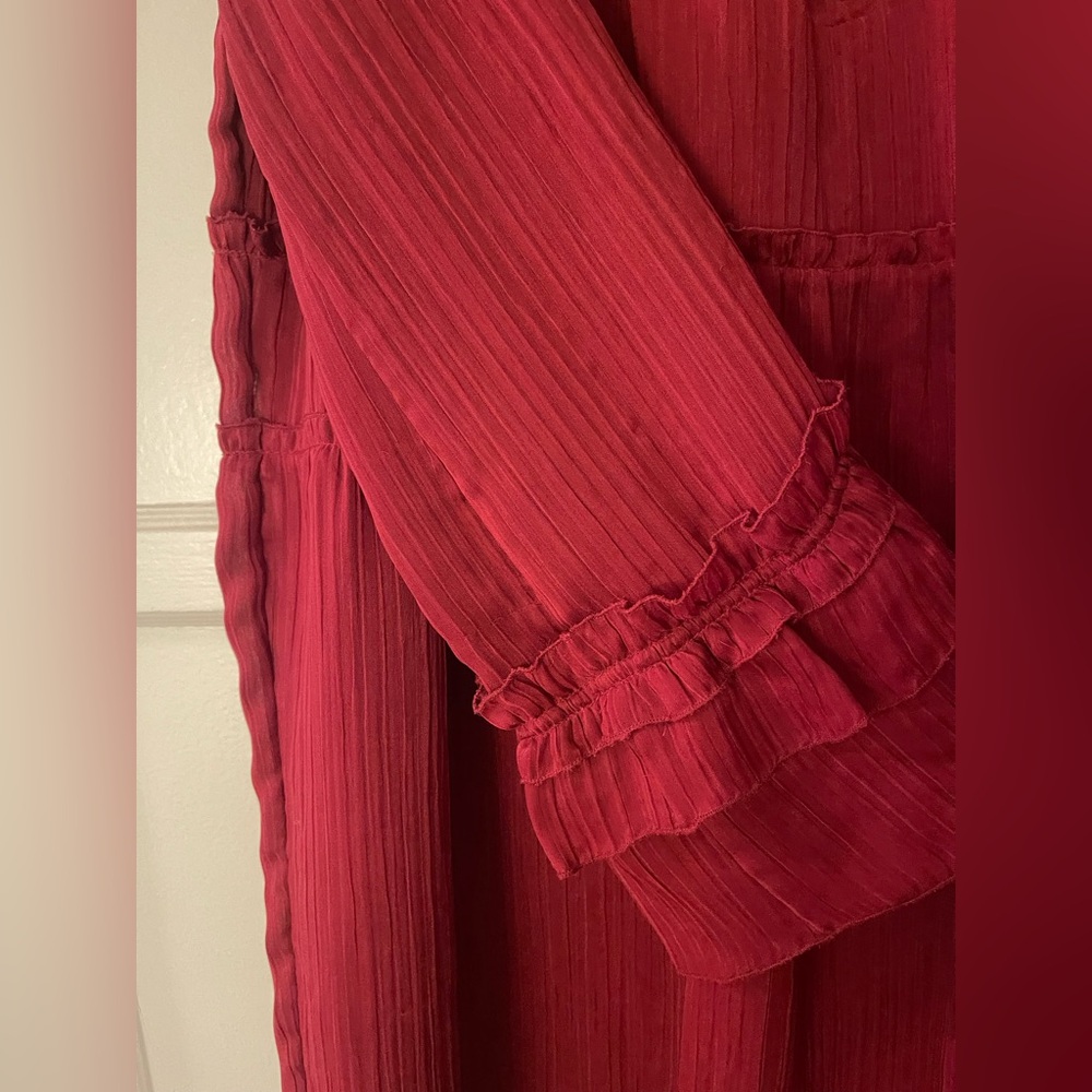 IRO Red Tiered Ruffled Sundress - Picture 3 of 4